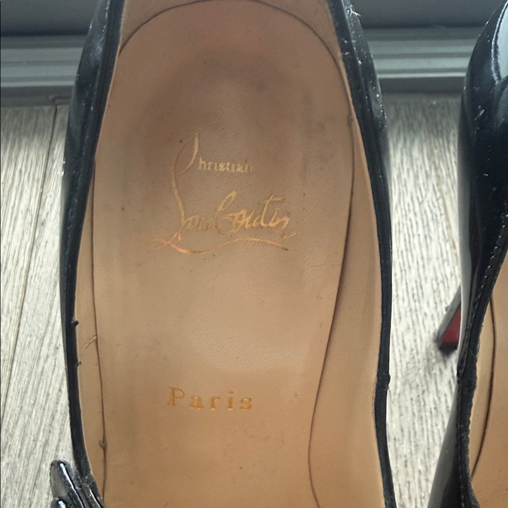 Christian Louboutin Black Patent Leather Heels - Picture 2 of 10